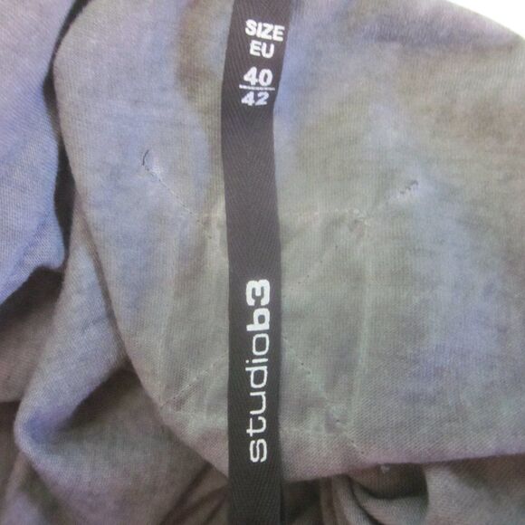 Studio B3 Womens Size 40 / M Gray Cotton Avant Garde Midi Cowlneck Long Dress - Picture 11 of 15